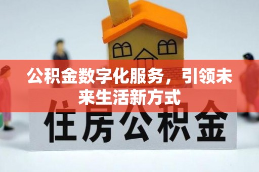 汝阳公积金数字化服务，引领未来生活新方式