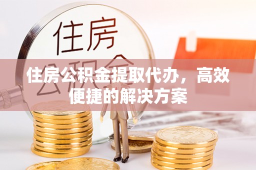 汝阳住房公积金提取代办，高效便捷的解决方案