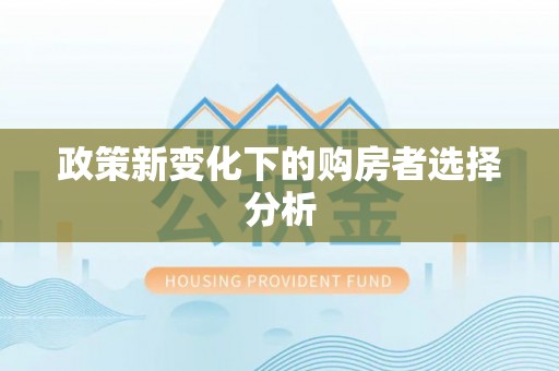 汝阳政策新变化下的购房者选择分析
